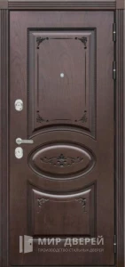 Двухконтурная стальная дверь с накладками №10 внешняя - фото