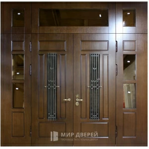 Наружная дверь с фрамугой №27 внешняя - фото